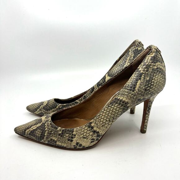 COACH Teddie Snake Print Leather Pumps Women's 8.5 US - Picture 2 of 9